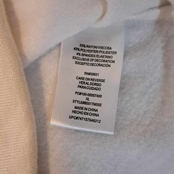 Democracy Women's 3/4‎ Sleeves Pullover Top Size XL Round Neck Heather Beige - Picture 14 of 14